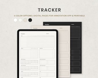 Daily Habit Tracker, Goodnotes Mood Sleep Trackers, Monthly Weekly Tracker Template for Ipad Notability