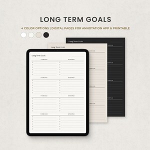 long term goals, goal planner