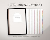 Digital Notebook for Goodnotes iPad, Notebook with Tabs, Minimalist Portrait Student Notes