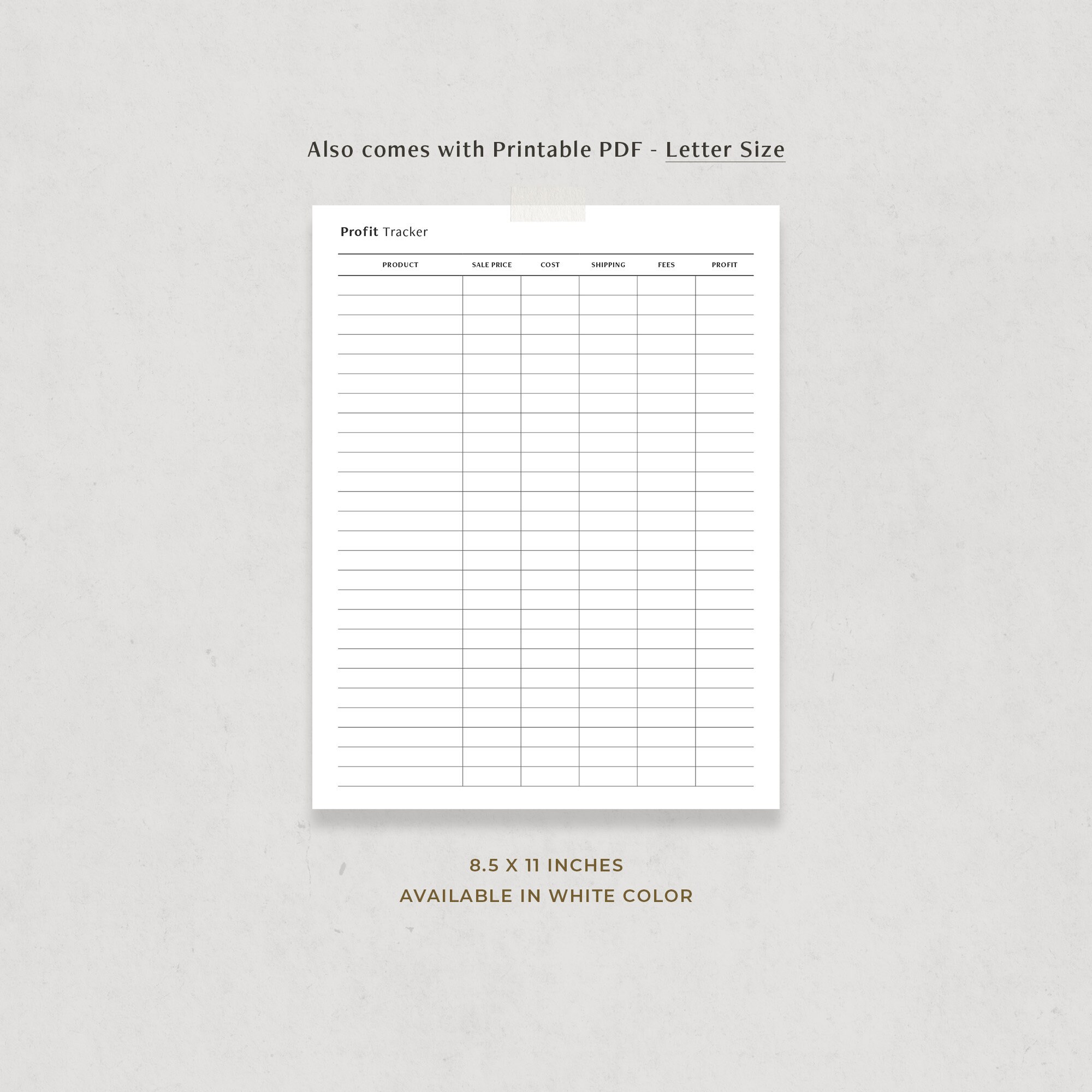 Profit and Loss Tracker Profit Planner Sales Tracker Digital - Etsy