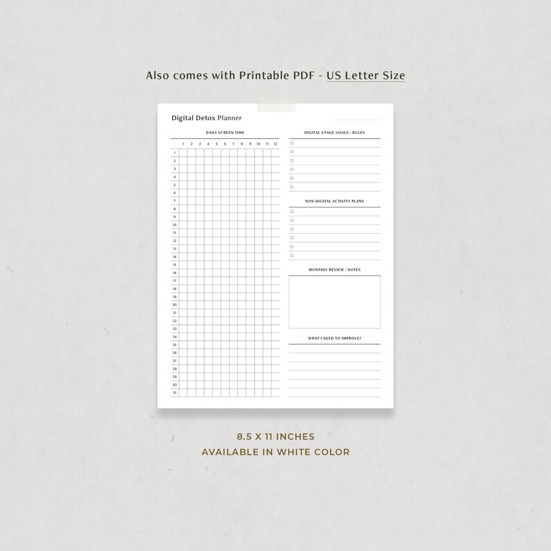 Digital Detox Planner