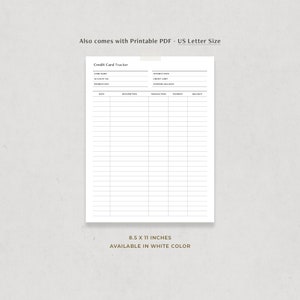Credit Card Payoff Tracker, Debt Payment Log Digital Planner Template for Goodnotes on Ipad, Printable Editable Letter PDF image 6