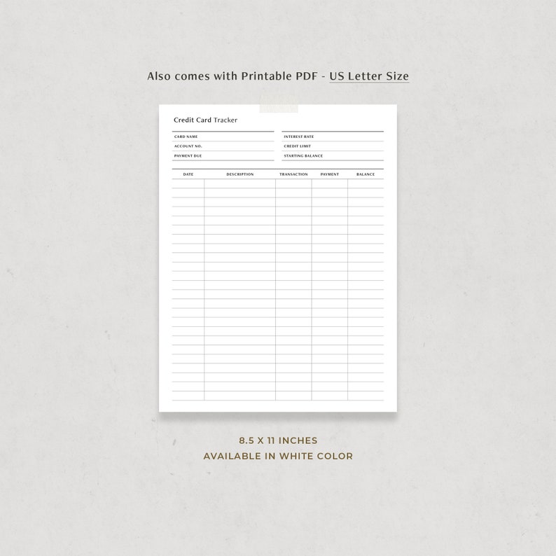 Credit Card Payoff Tracker, Debt Payment Log Digital Planner Template for Goodnotes on Ipad, Printable Editable Letter PDF image 6