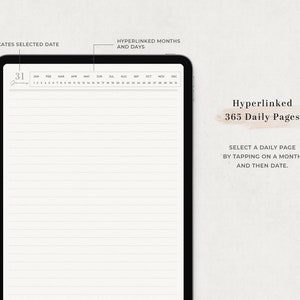 Digital Journal for iPad Goodnotes, 365 Daily Pages, Minimalist Boho ...