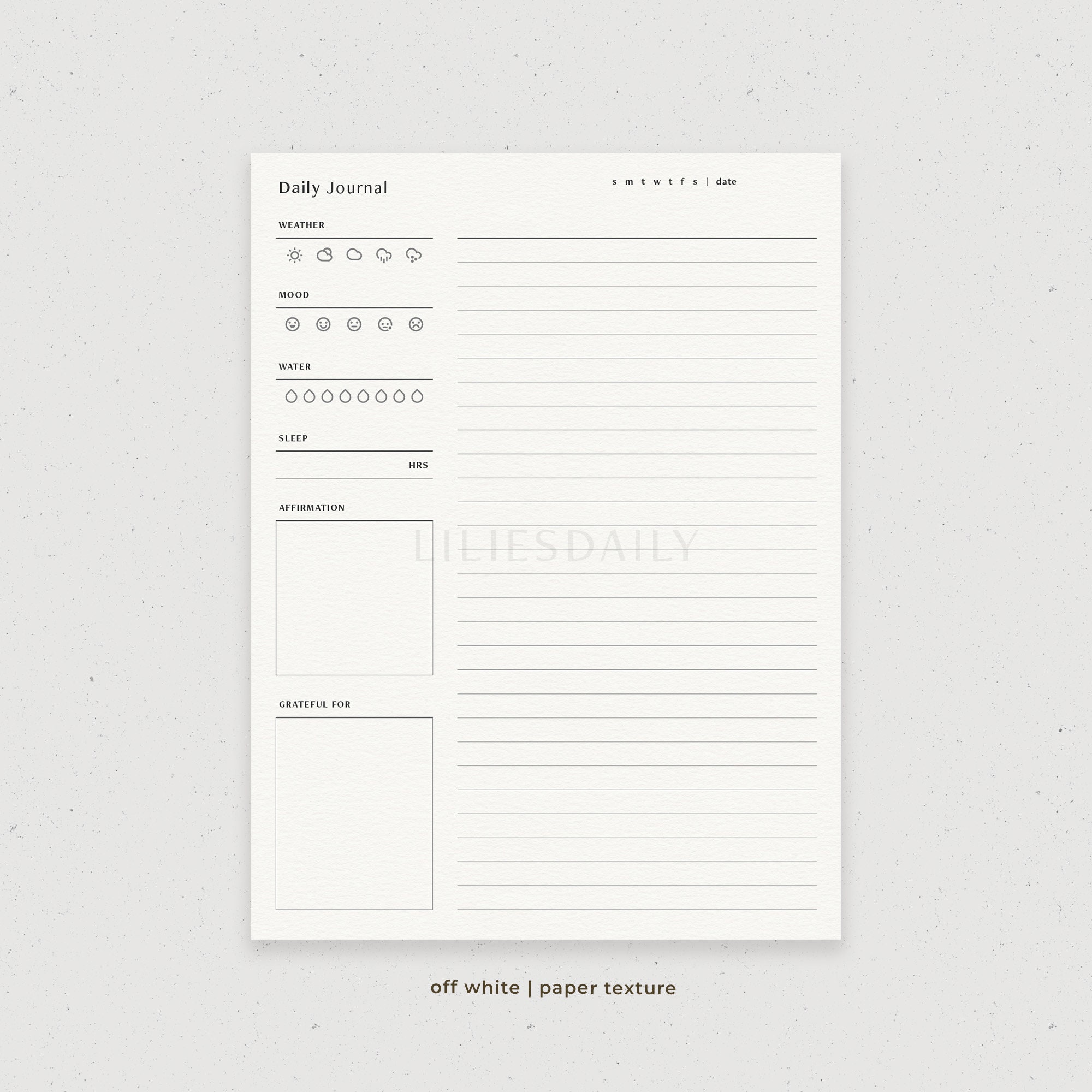 Digital Journal Template for Goodnotes Notability Ipad Etsy