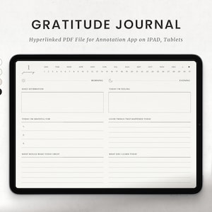 Digital Gratitude Journal, Mindfulness Journal for Goodnotes Ipad, Notability Daily Reflection