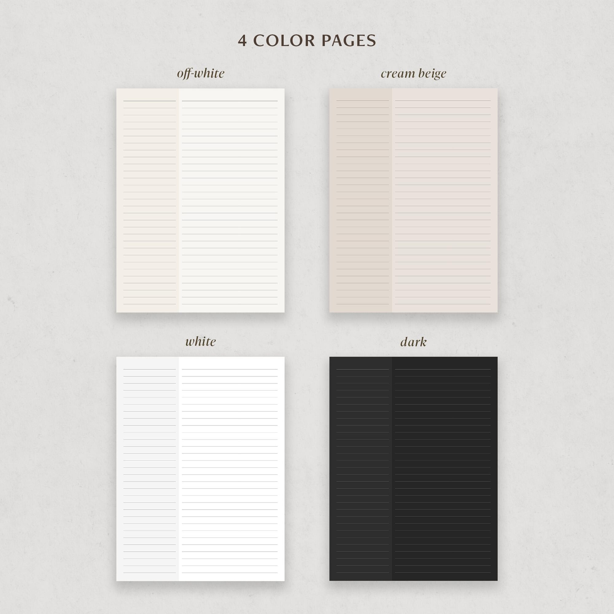 2 Column Notes Printable, Lined Digital Notebook Template, Goodnotes ...