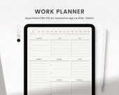 Digital Work Planner for Goodnotes, Office Planning for Ipad, Work Schedule Checklist Template, Daily Task PDF
