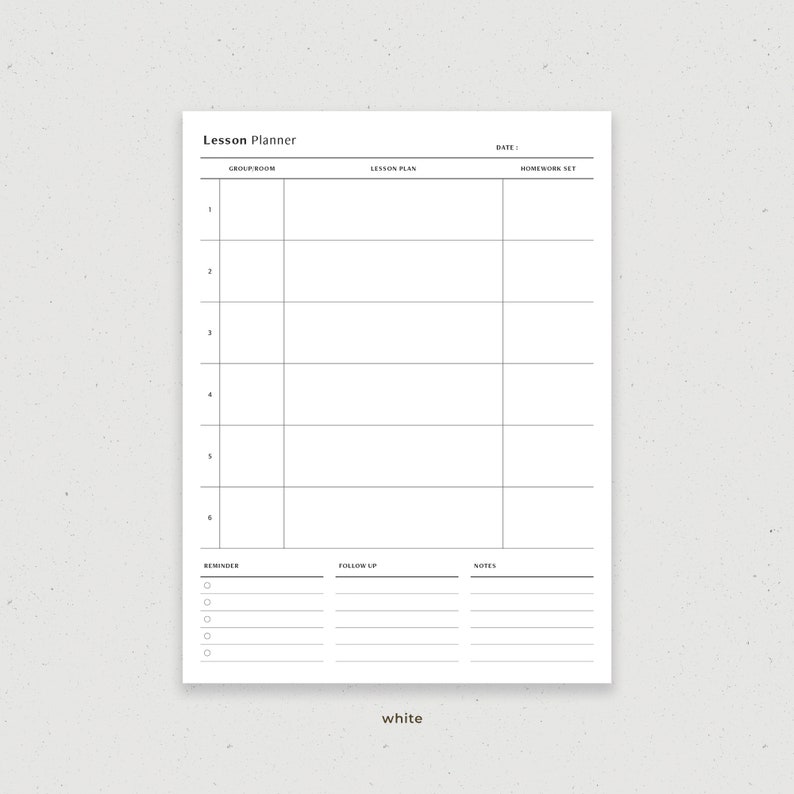 Lesson Plan, Teacher Planner, Class Agenda 6 Period Digital Planner ...