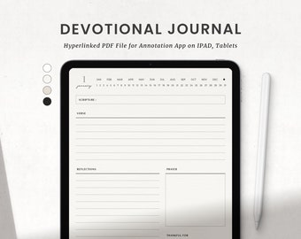 Digital Devotional Journal, Daily Prayer Journal, Faith Planner, Bible Study Notes Digital Planner for Goodnotes on Ipad