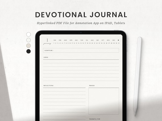 Digital Devotional Journal, Daily Prayer Journal, Faith Planner, Bible Study Notes Digital Planner for Goodnotes on Ipad
