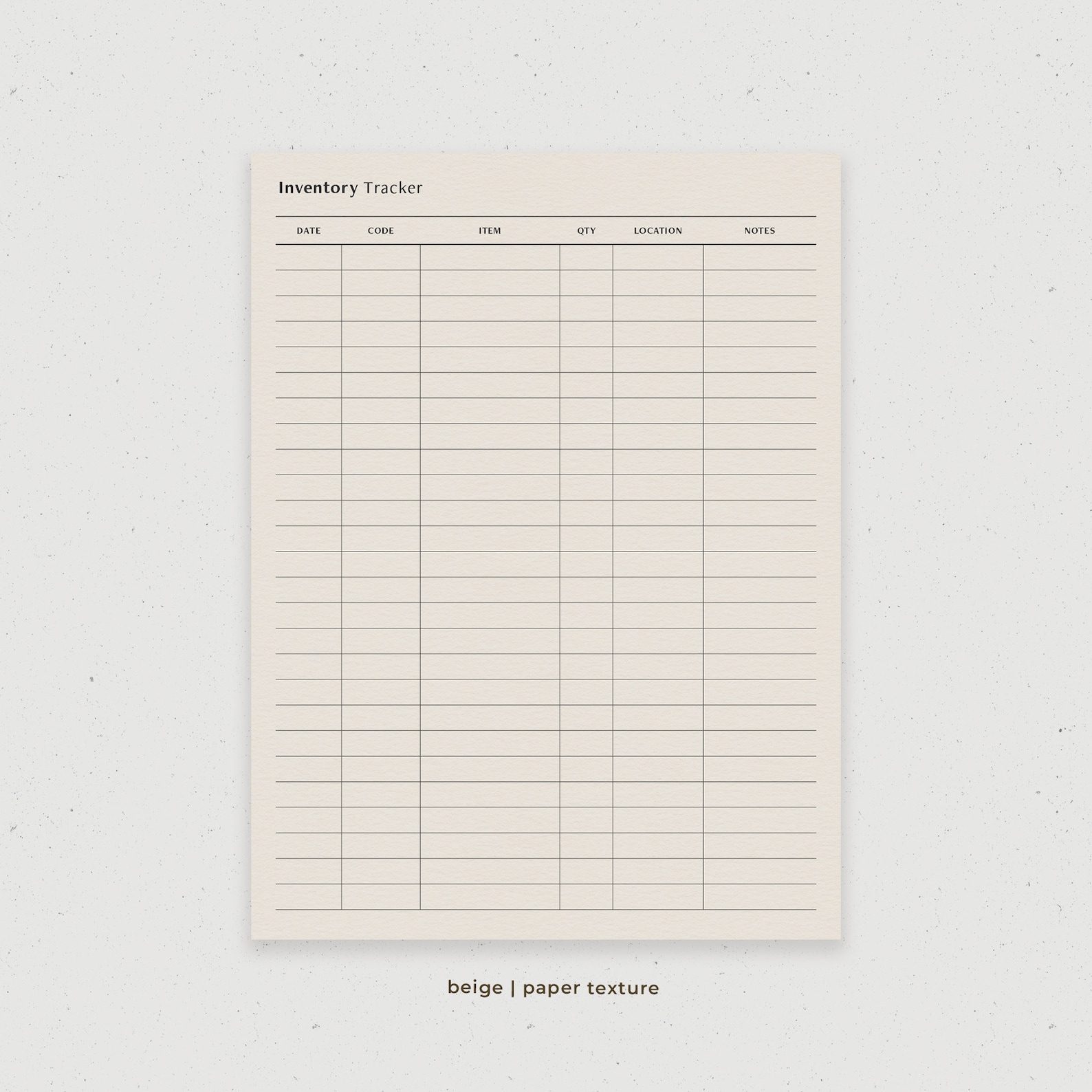 Inventory Tracker, Storage Log, Stock Management Digital Planner ...
