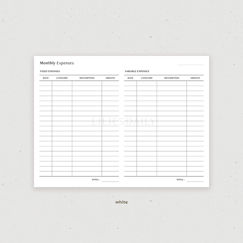 Monthly Expenses, Daily Expense Tracker, Landscape Digital Bill Payment ...