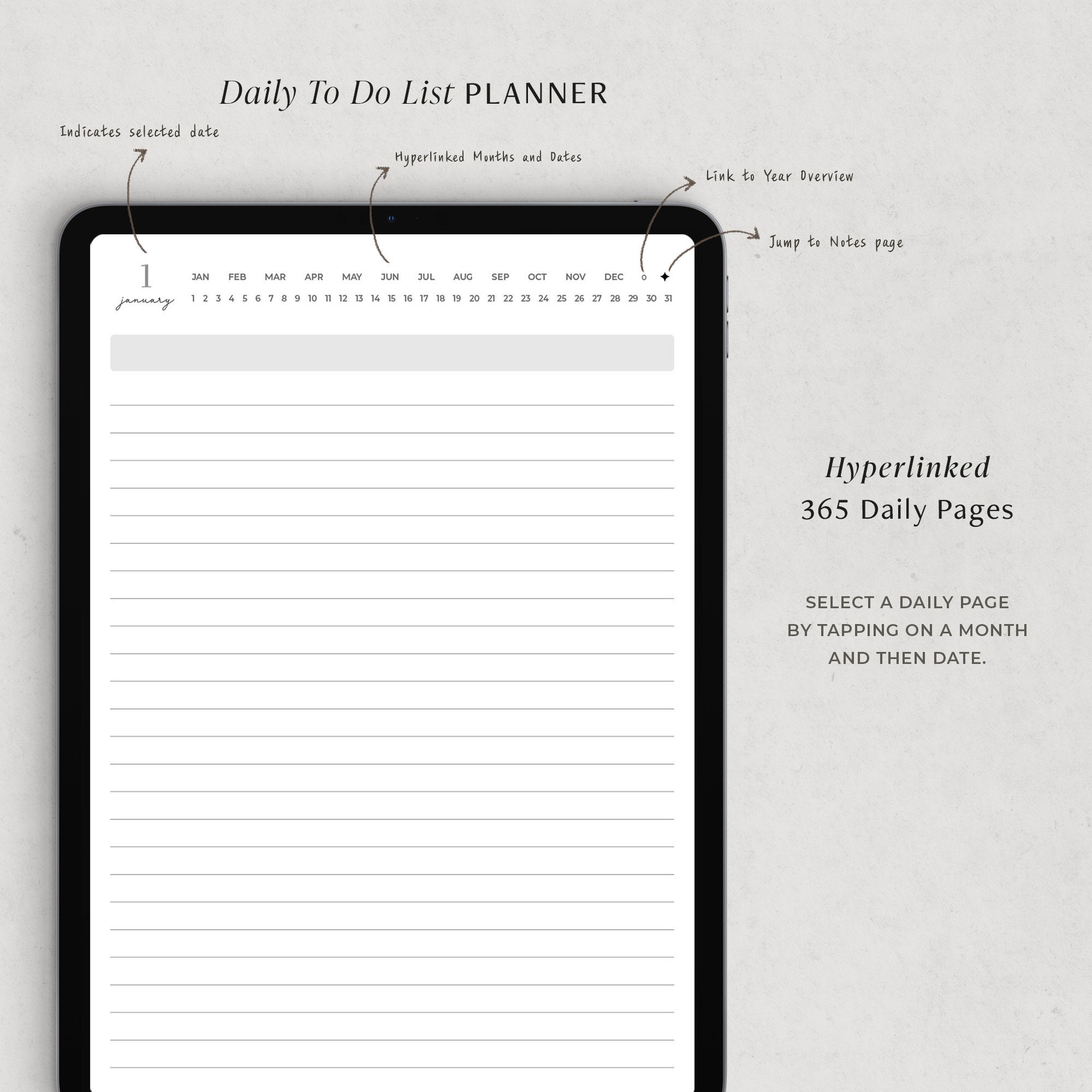 Digital Notes, Daily Goodnotes Notebook Template, Lined Digital Journal ...
