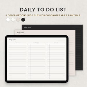 Tägliche To Do Liste, Aufgabenliste, Landschaft Tägliche Ziele Checkliste Digitaler Planner Vorlage für Goodnotes Notability iPad