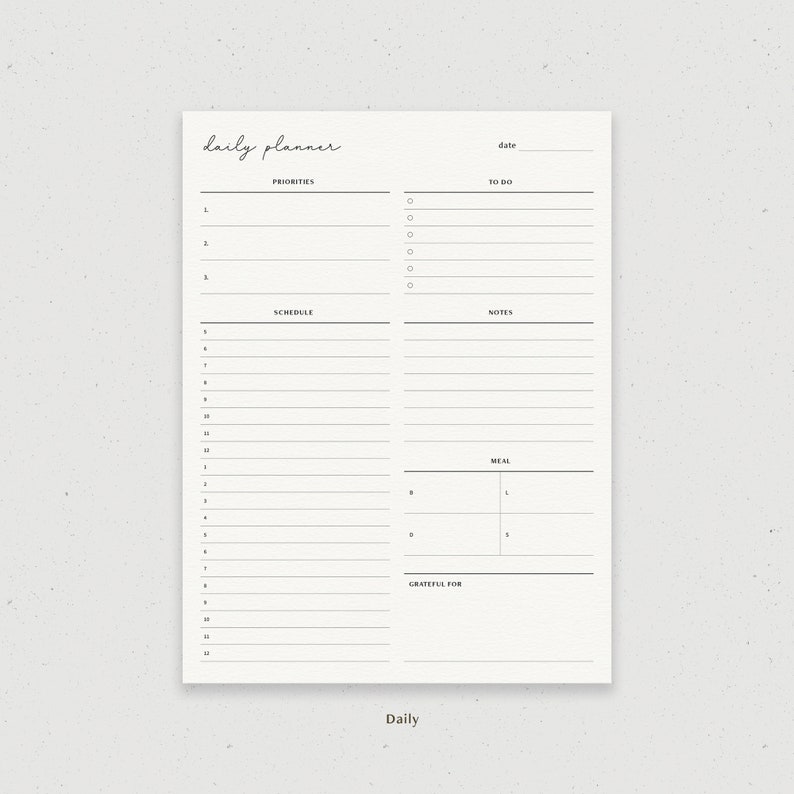 Daily Weekly Monthly Planner Bundle Digital Planner Template - Etsy