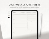 Weekly Planner Digital 2026, Goodnotes Weekly Planner, Ipad Notability Minimalist Simple Weekly Monthly Planner