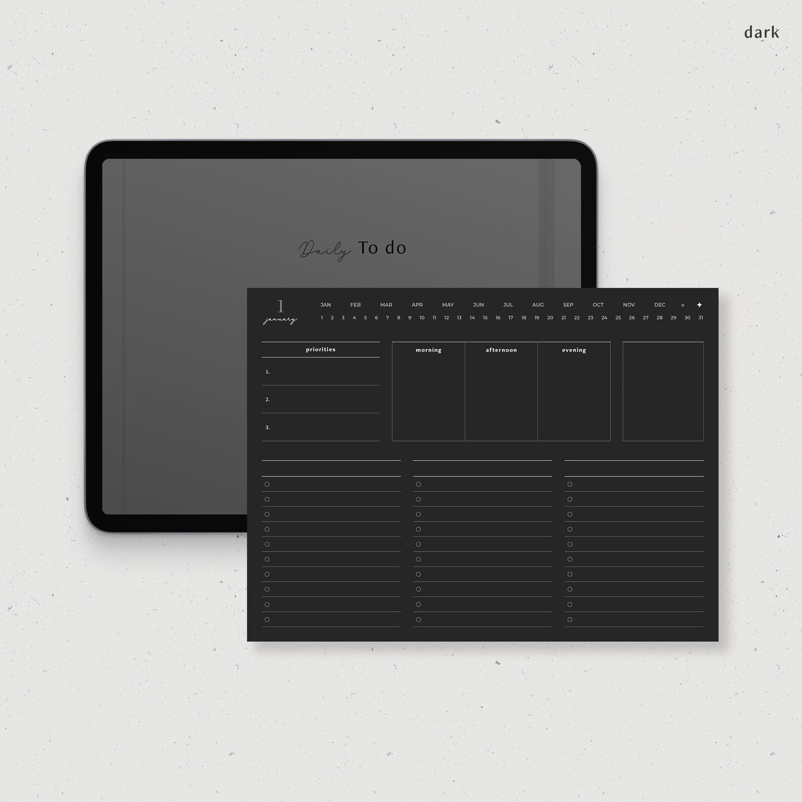Daily to Do List Digital Planner for Goodnotes on Ipad, Simple Task ...