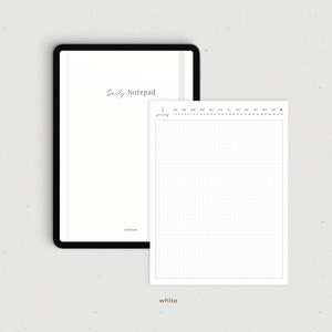 Digital Daily Graph Notepad, Grid Notebook, Journal Template for ...