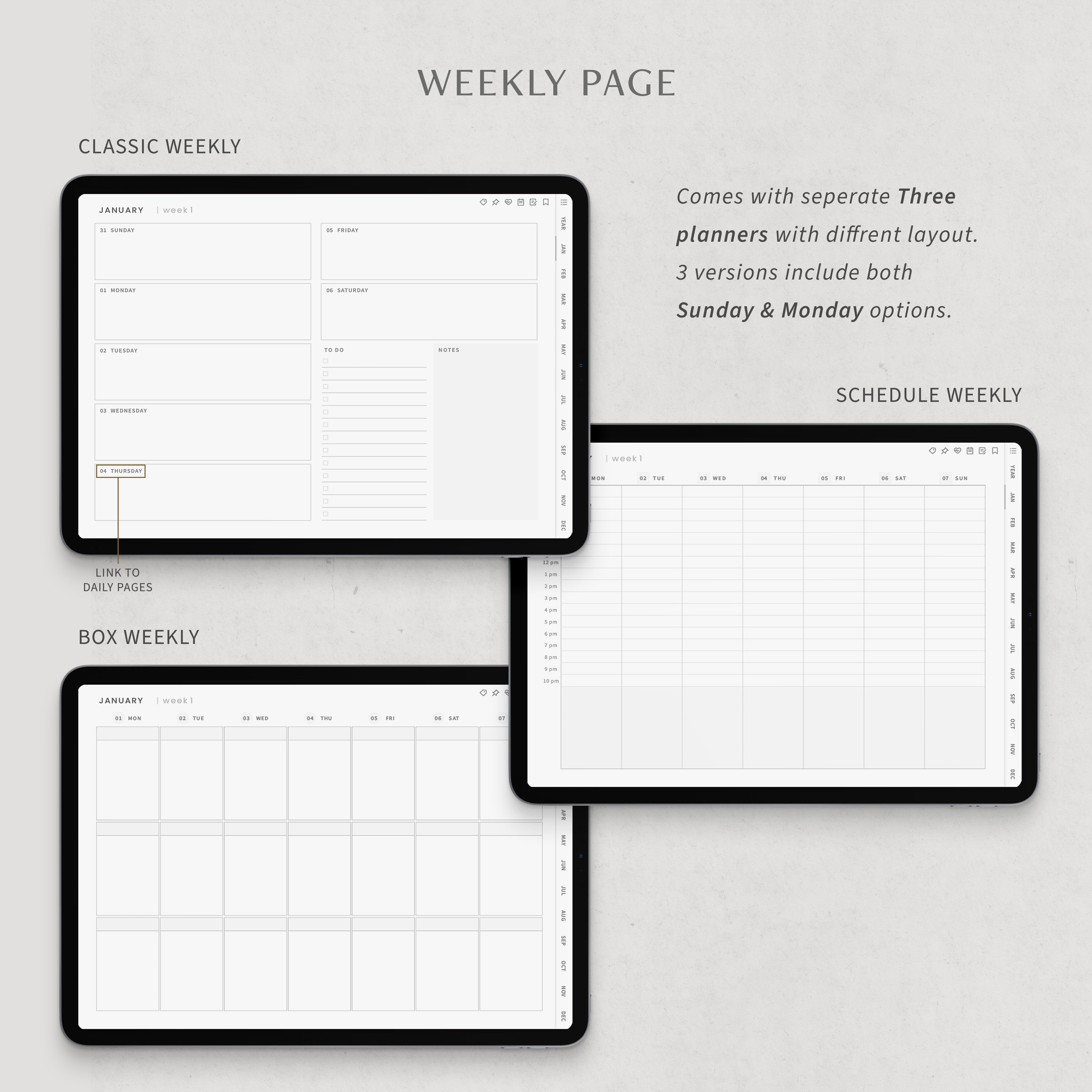 Digital Planner 2026, Minimalist Goodnotes Planner, Weekly Daily ...