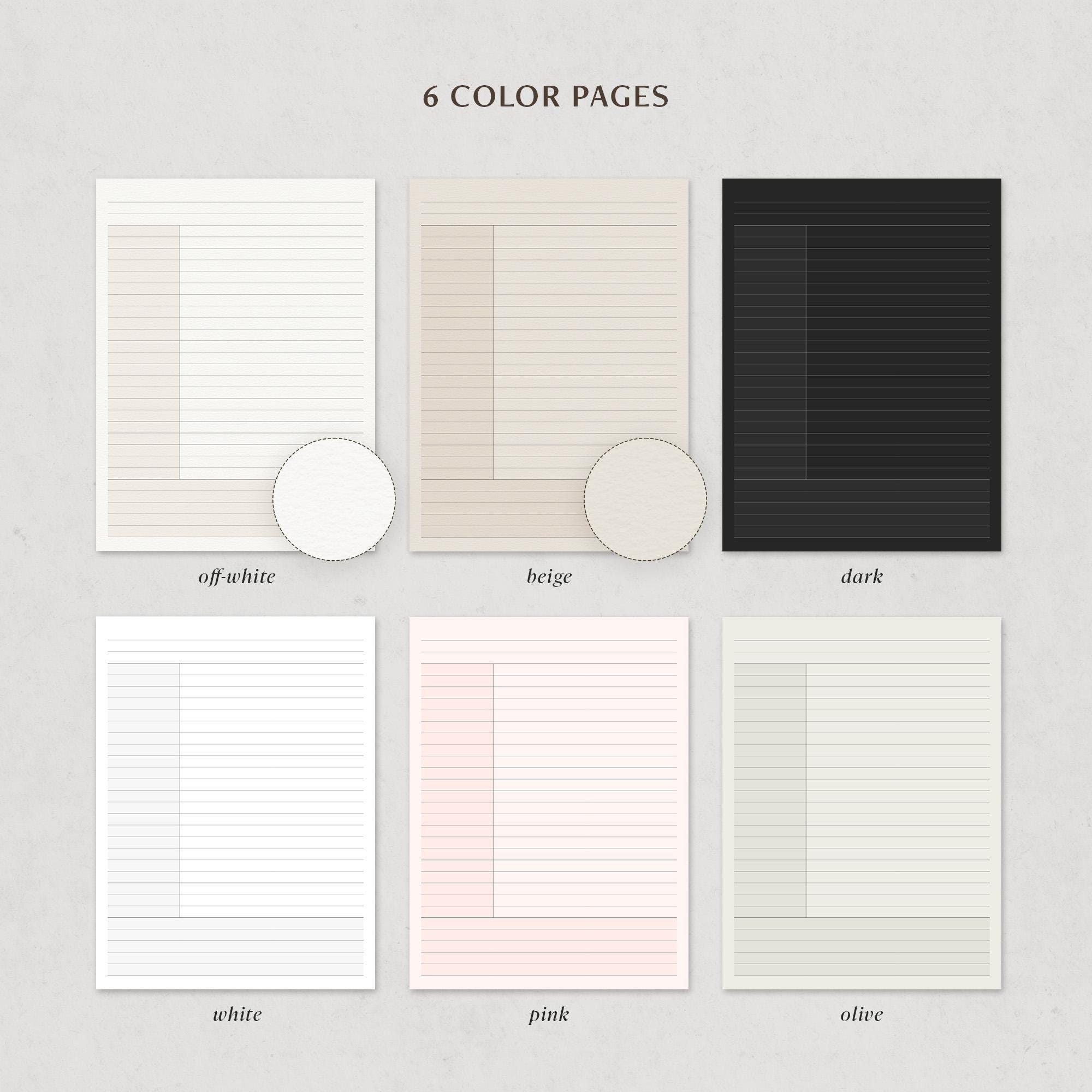 Digital Note Template, Cornell Notes, Goodnotes Lined Notes Paper ...