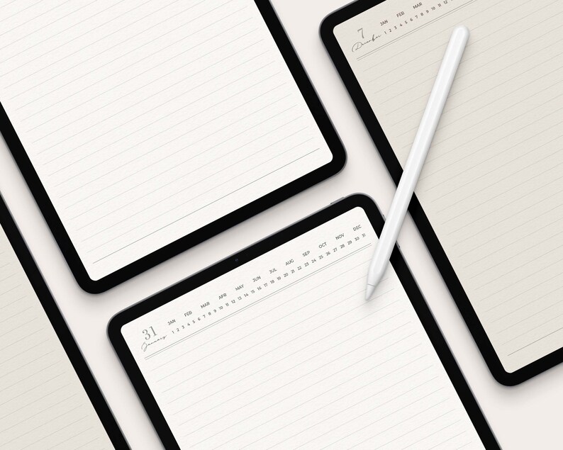 Digital Journal for iPad Goodnotes, 365 Daily Pages, Minimalist Boho ...