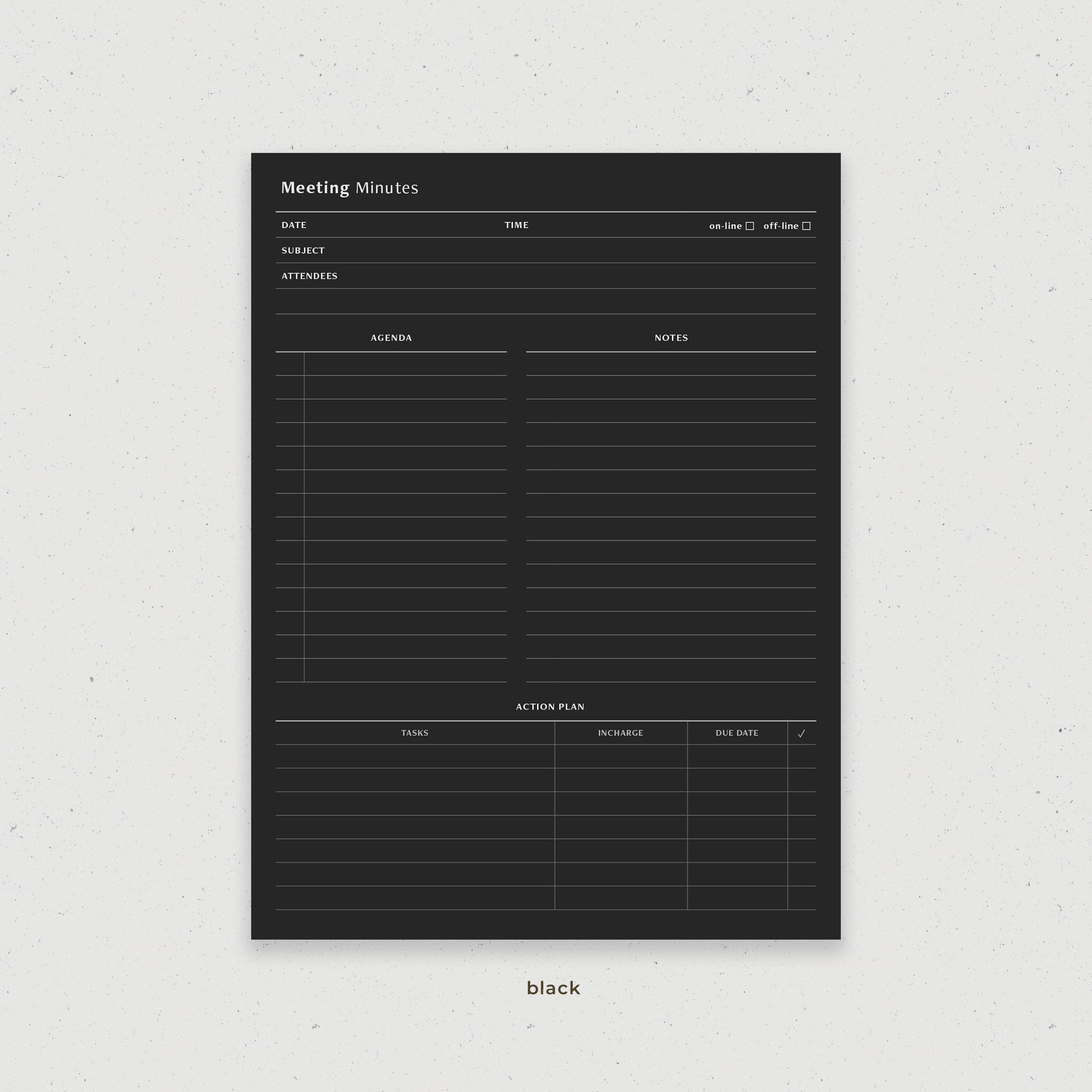 Meeting Notes Meeting Minutes Meeting Agenda Digital Planner Etsy