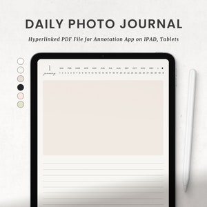 Digitales Fotoalbum, Goodnotes Halblinierte Notizen, Tägliches Fotoalbum, Notability Journal