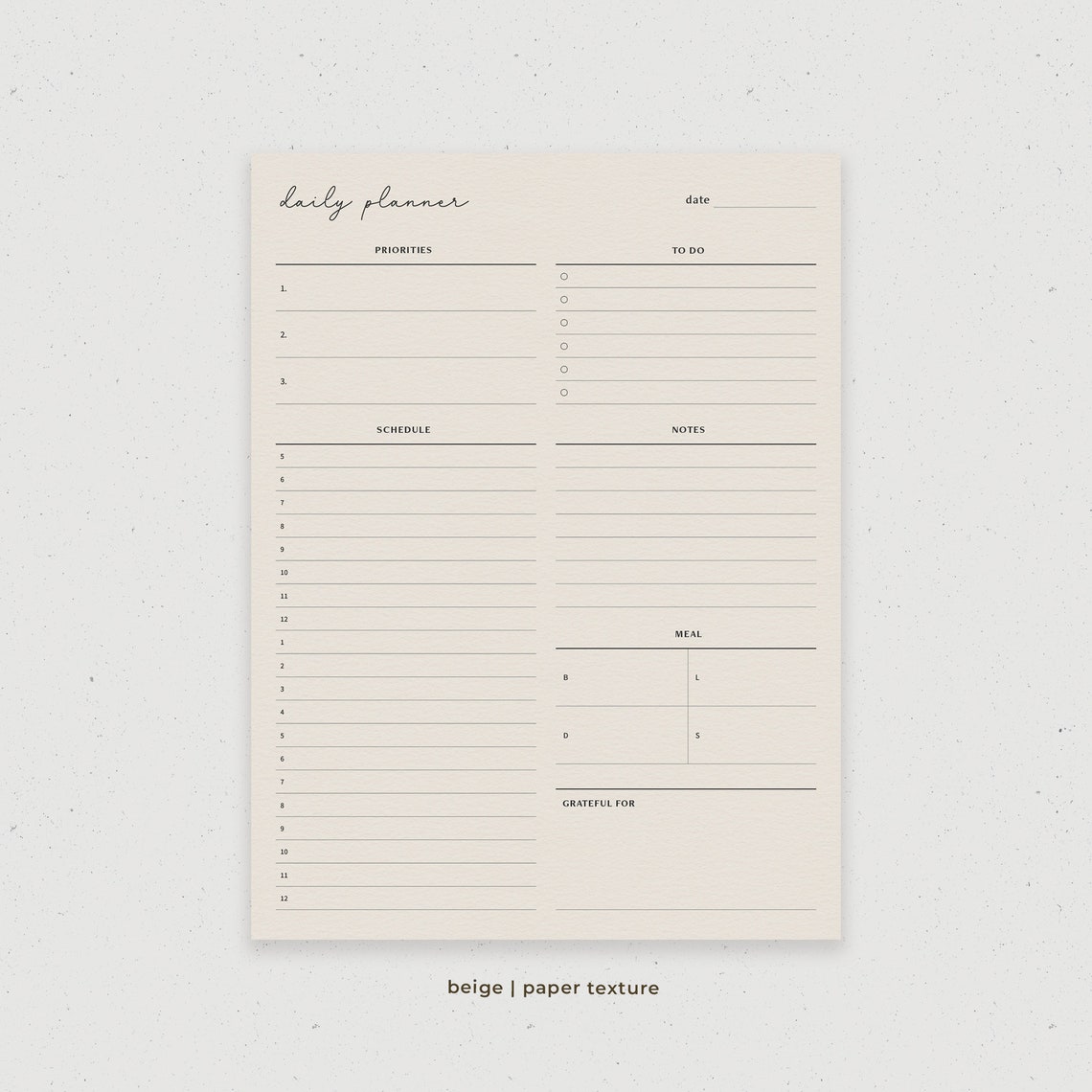 Minimalist Daily Digital Planner Daily Template for Ipad - Etsy
