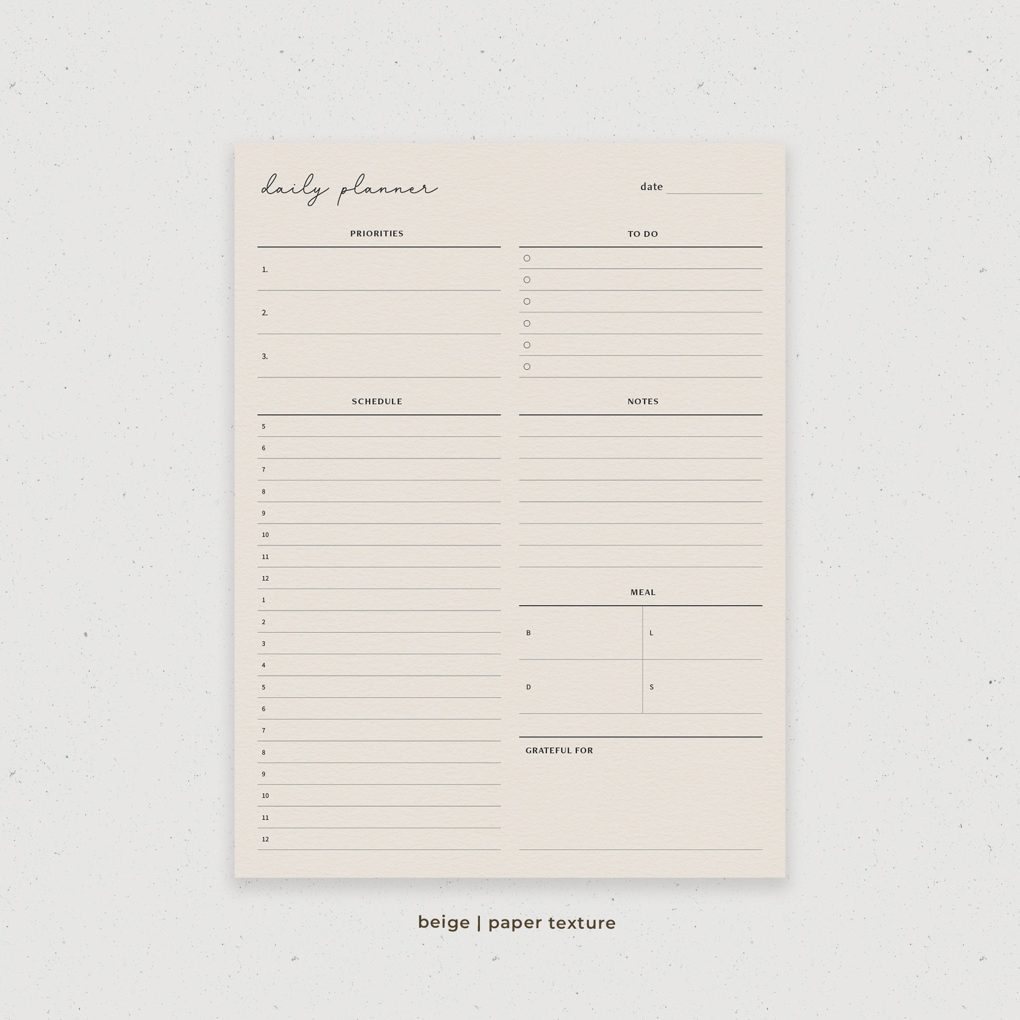 Minimalist Daily Digital Planner Daily Template for Ipad - Etsy