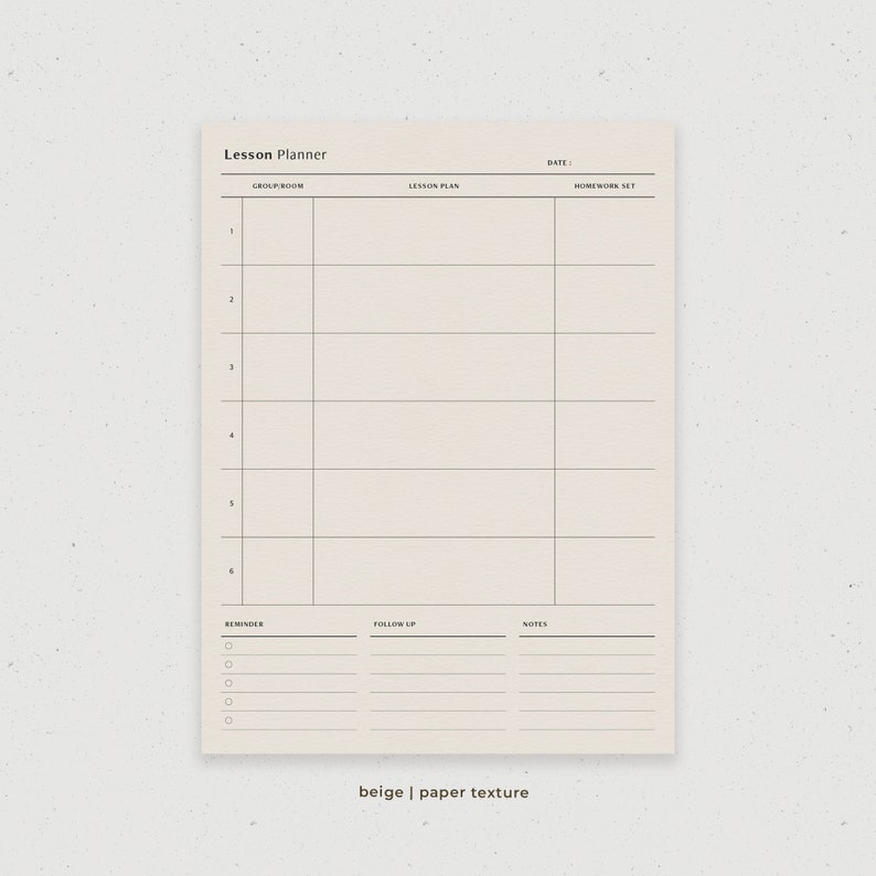 Lesson Plan, Teacher Planner, Class Agenda 6 Period Digital Planner ...