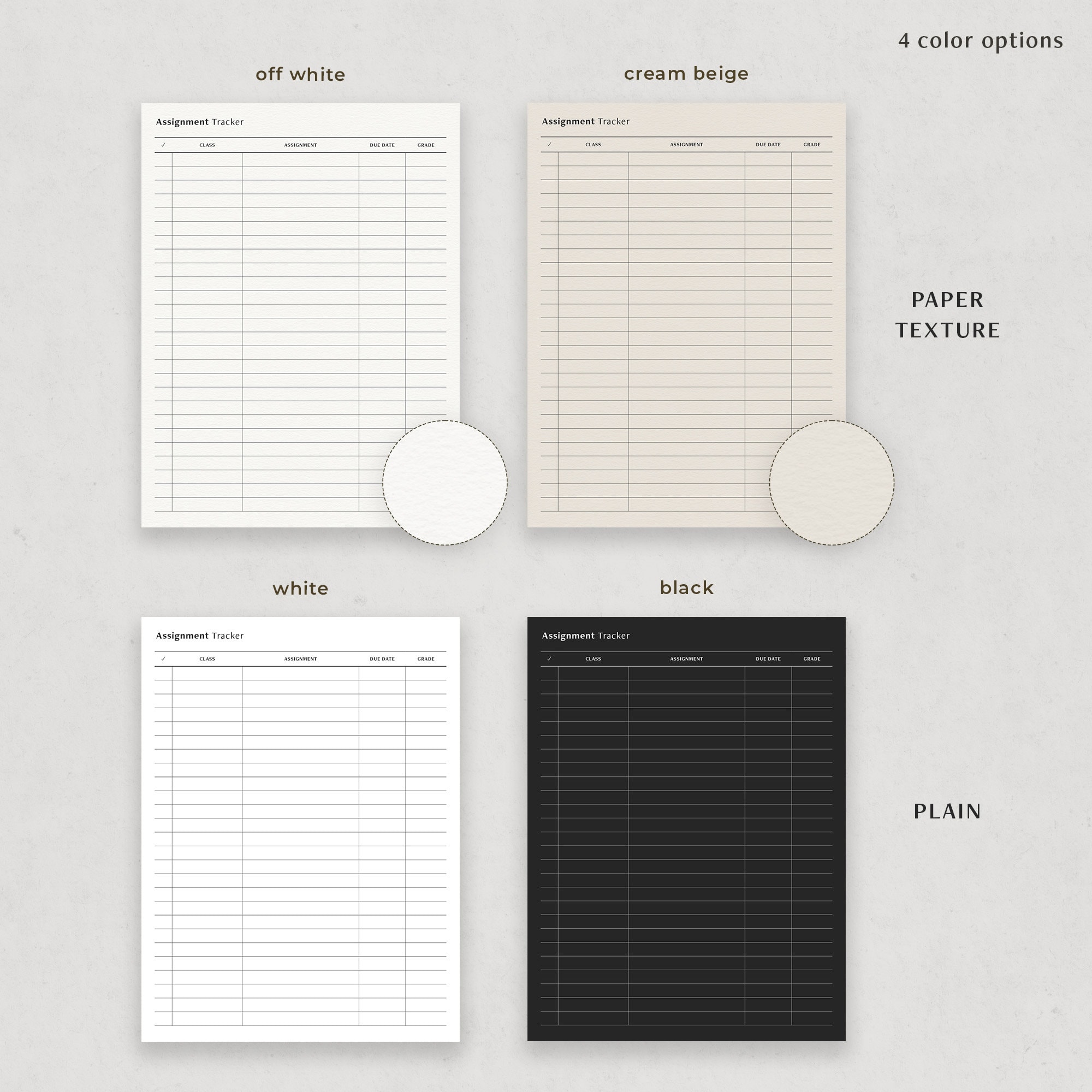 Assignment Tracker, Homework Planner, Digital Planner Template for ...