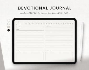 Digital Devotional Journal, Goodnotes Prayer Journal, Landscape Daily Bible Notes for Ipad, Notability