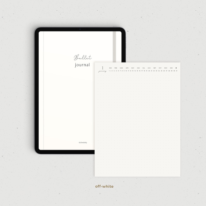 Digitales Bullet Journal, Dot Grid Notizen, Digitaler Planer für Goodnotes Ipad, Minimalistischer Tablet Planer Bild 7