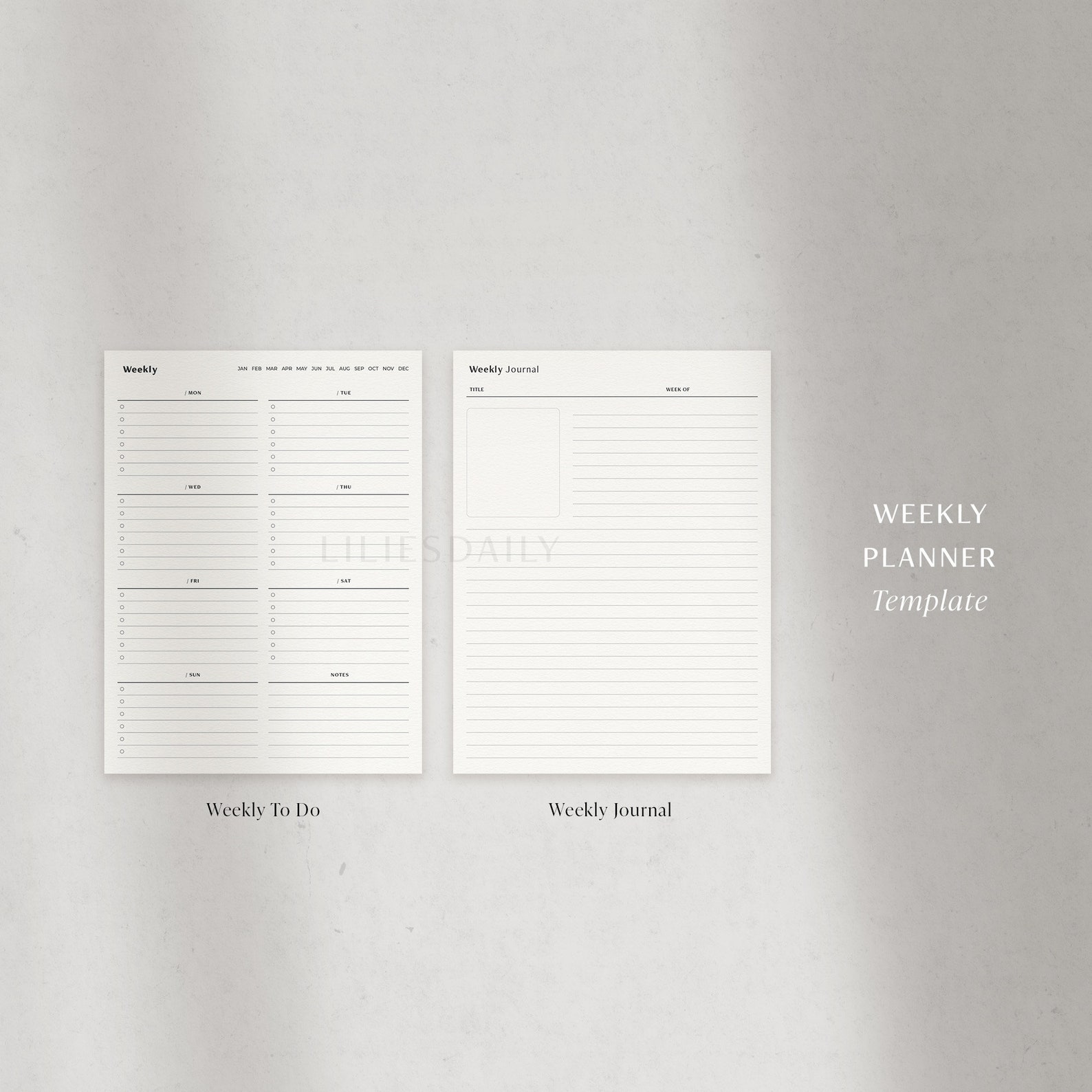 Digital Weekly Planner Bundle Template, Weekly Goodnotes Planner ...