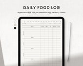 Daily Food Log, Digital Food Journal, Goodnotes Food Tracker Digital Planner for  Ipad, Notability