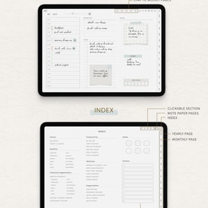 Undated Planner, Minimalist Digital Planner, iPad Goodnotes Daily Planner, Notability Planner, Simple Student Planner image 5