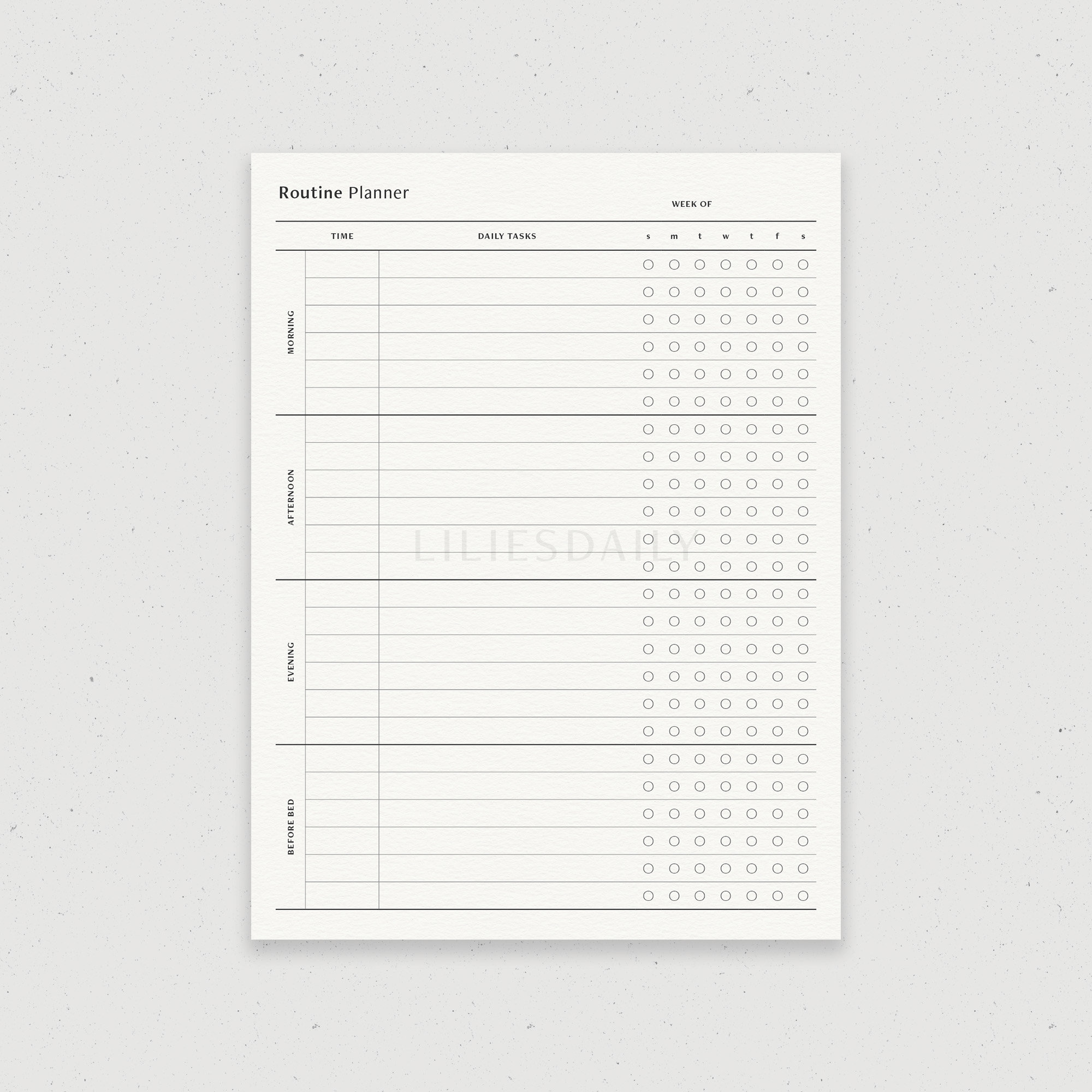 Routine Planner Daily Weekly Habit Tracker Digital Planner - Etsy