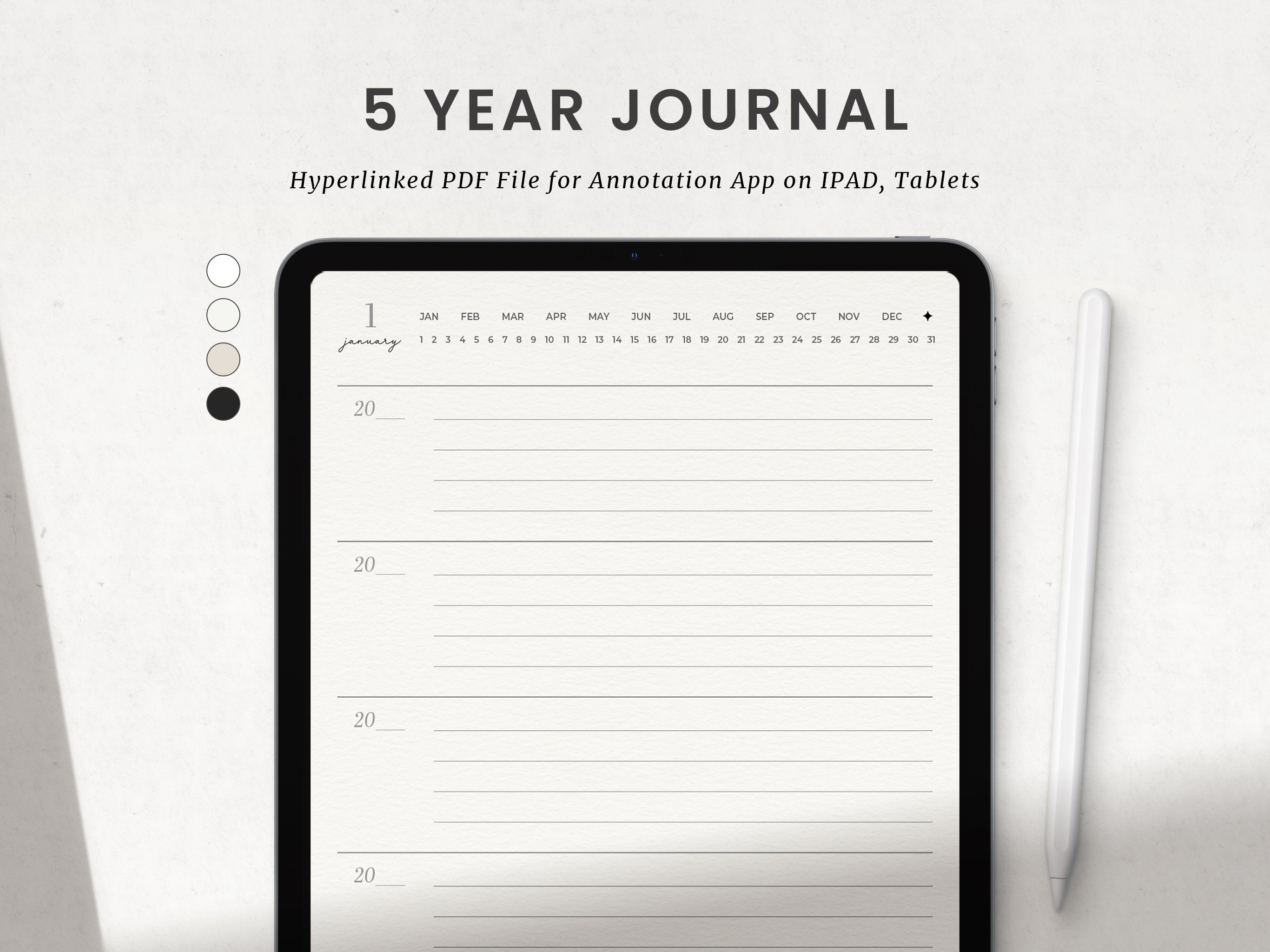 Five-Year Memory Book (5 Year Journal, Daily Journal, Yearly Journal)