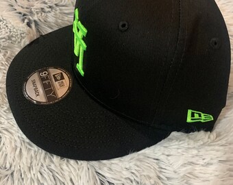 New Era Snapback Black Hat Lime 