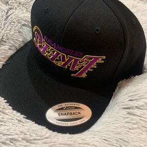 Upside Down Los Angeles Lakers Yupoong Snapback Black Hat - Etsy