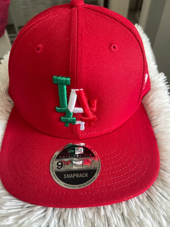 Red LA Hat New Era Snapback Red Hat Green White Red -  Israel