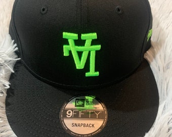 New Era Snapback Black Hat Lime 