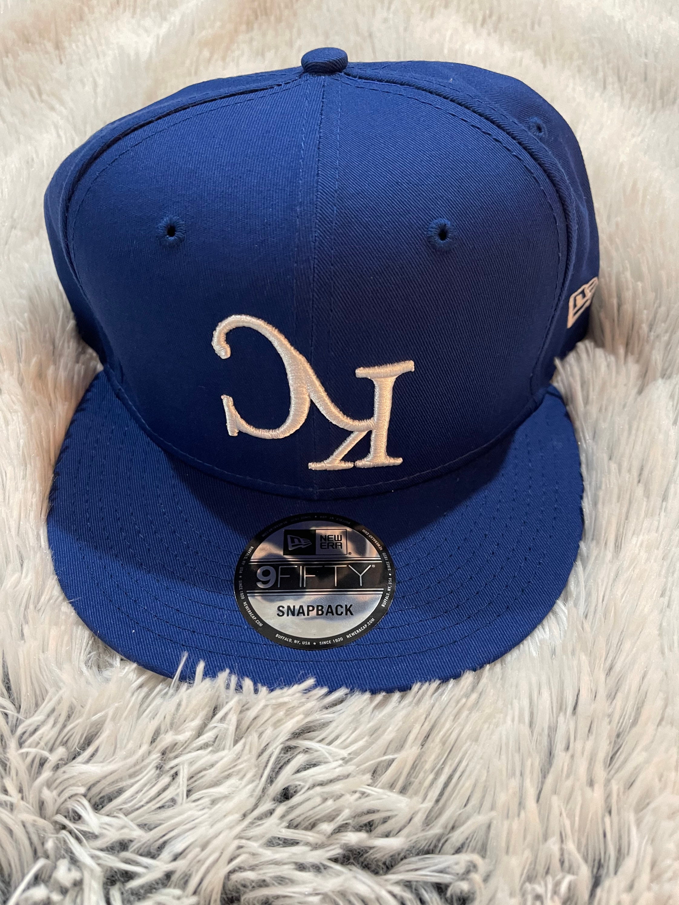 Kansas City Royals Royal Blue Upside Down KC Snapback Hat KC