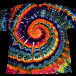 Size: 3XL - Gildan Ultra Cotton Tie Dye T-Shirt - Ice Dyed Chaos Spiral