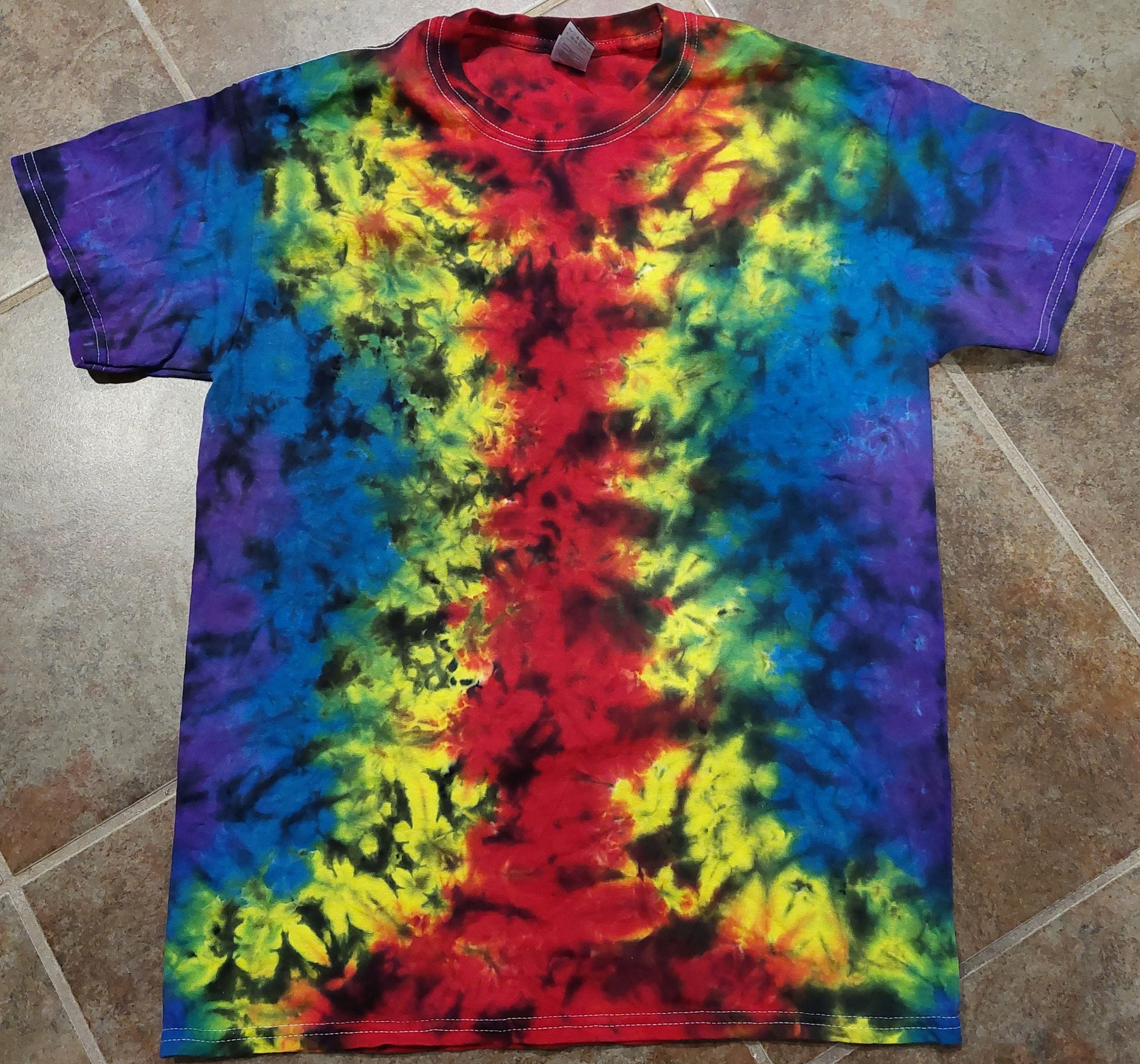 Size MEDIUM Gildan Ultra Cotton Tie Dye TShirt Mirrored Etsy