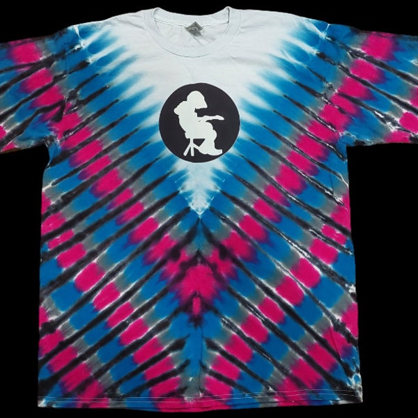 Hand Made Gildan Tie Dye T-Shirt w/Widespread Panic Vinyl on both Sides - Custom Made to order