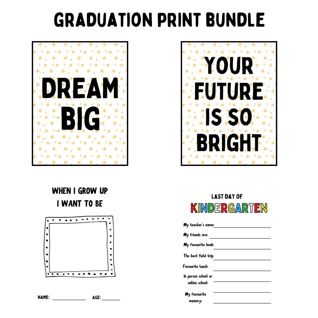 Graduation Printable Kindergarten Diploma Graduation | Etsy