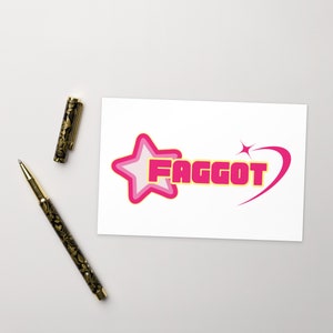 Gay postkaart / Fagot Post Card / Fag Custom Gift / Fag Post Card / lgbtq-kaart / queer postkaart / gay verjaardagskaart / gay cadeau / lhbt
