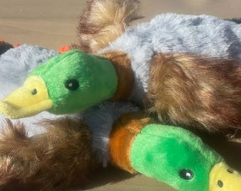 Duck Dog Toy / 2 pack / Squeaker & Crinkle / Perfect for Medium Chewers / Interactive / Millard Duck / Duck Dog / Durable Toy / Puppy Toy